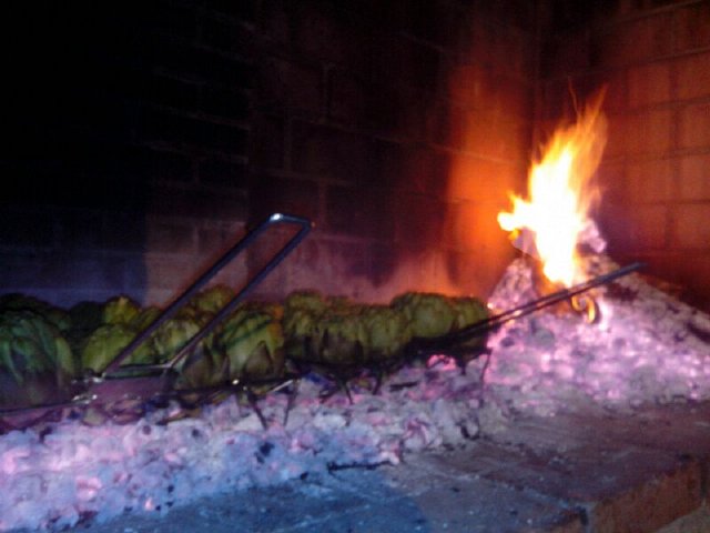 La barbacoa en marcha