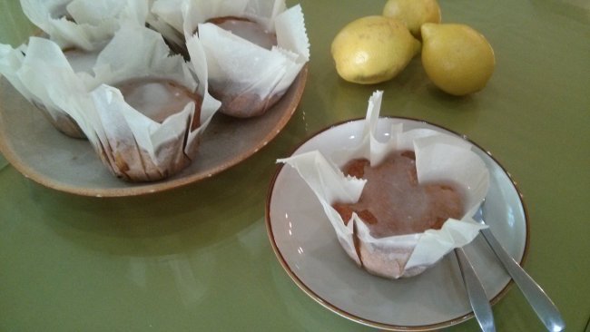 Madalenas de limon con glaseado de limon