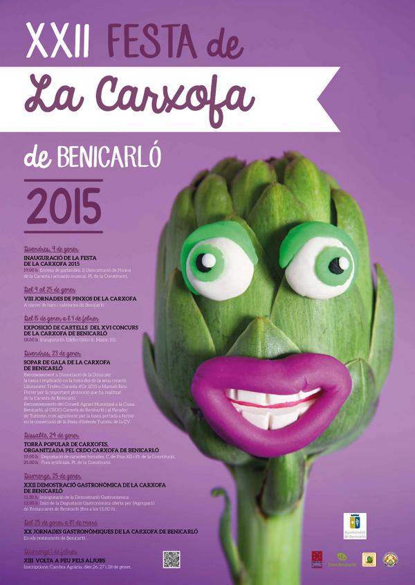 Cartel aunciador de la XXII Festa de la Carxofa 2015