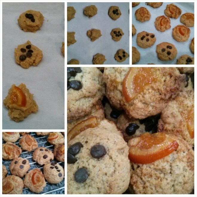 Galletas con naranja y pepitas de chocolate