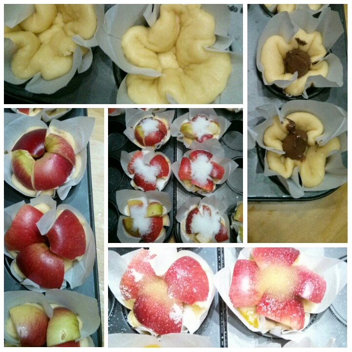 Brioche de manzana acida y crema de chocolate, en el desayuno del Hotel Sol de Benicarló