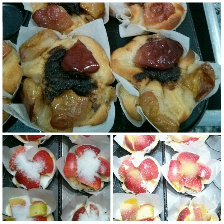 Brioche de manzana acida y crema de chocolate para desayunar en el Hotel Sol de Benicartló