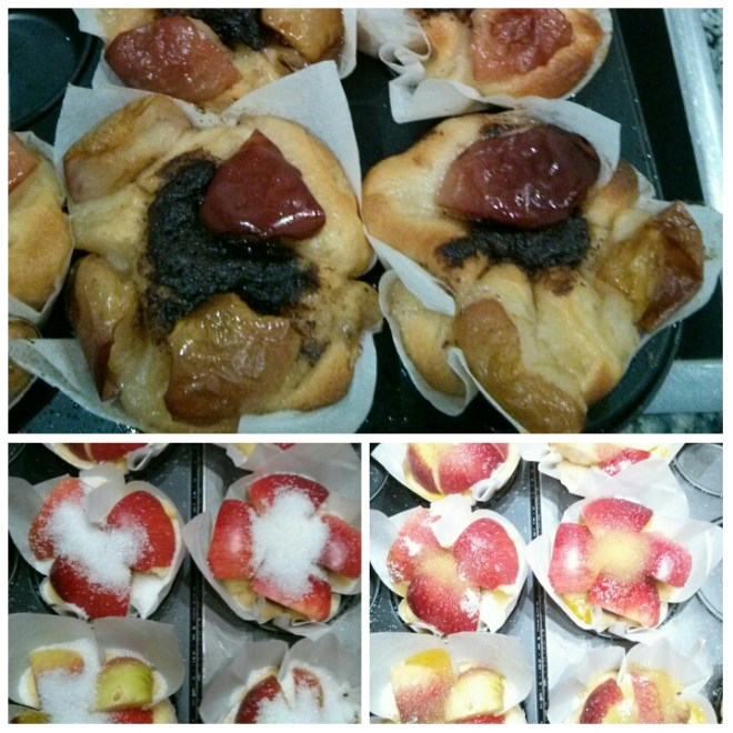 Brioche de manzana acida y crema de chocolate para desayunar en el Hotel Sol de Benicartló