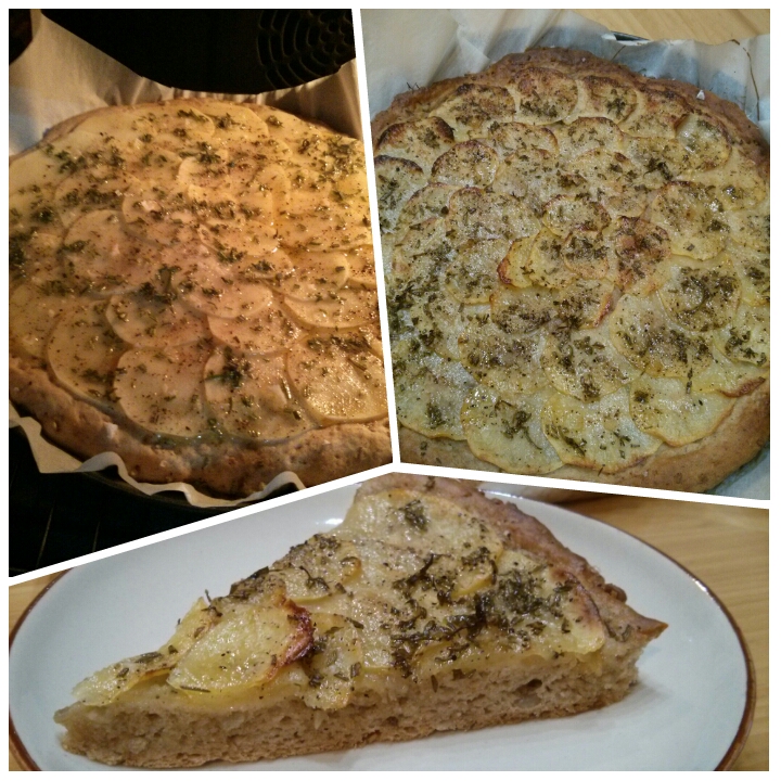 Coca de patas y romero fresco