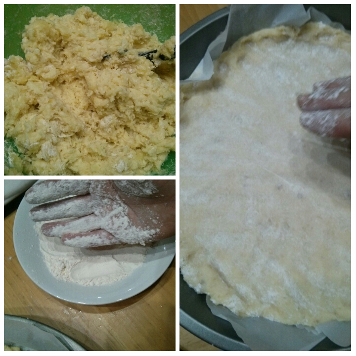 La masa de la coca de boniato